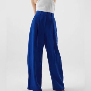 COS Linen Blend Wide Leg Trousers